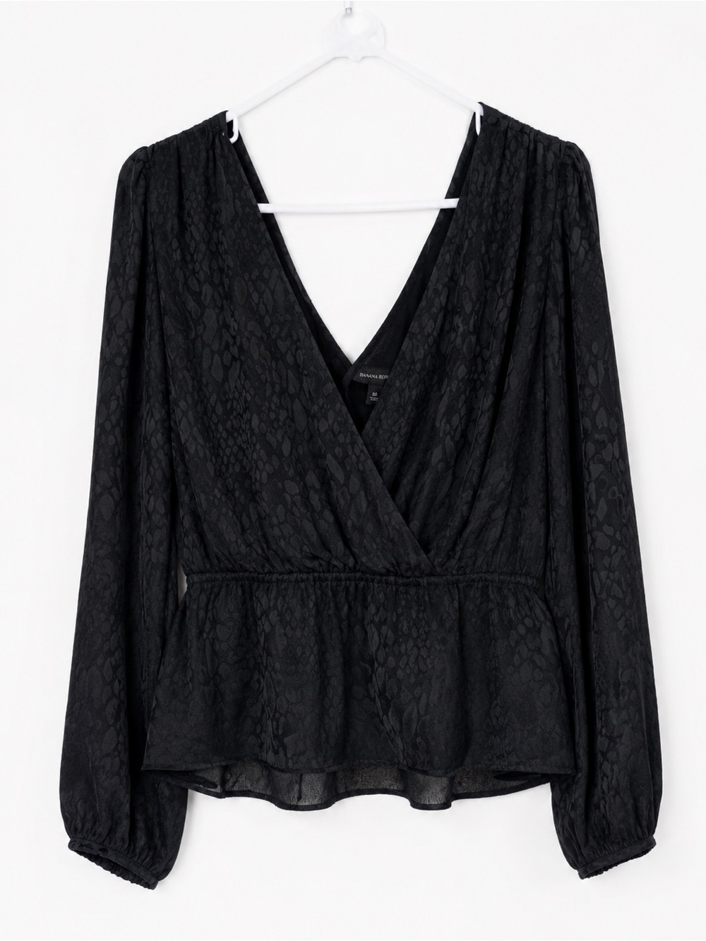 Banana Republic Whimsey Snake Print Peplum Blouse XS - Picture 2 of 6